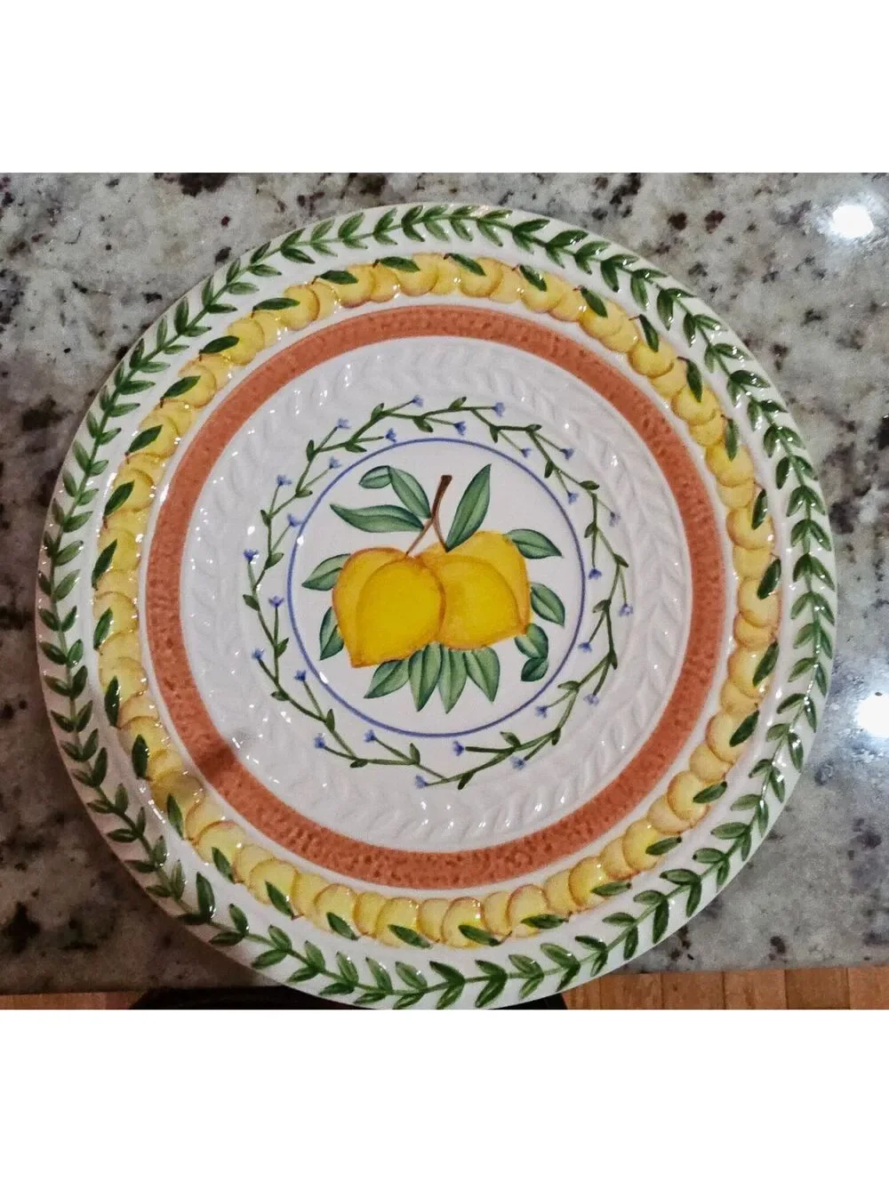 Set of TWO Strata Group 'Fresh N' Fruity' vintage hand-painted salad plateS 9